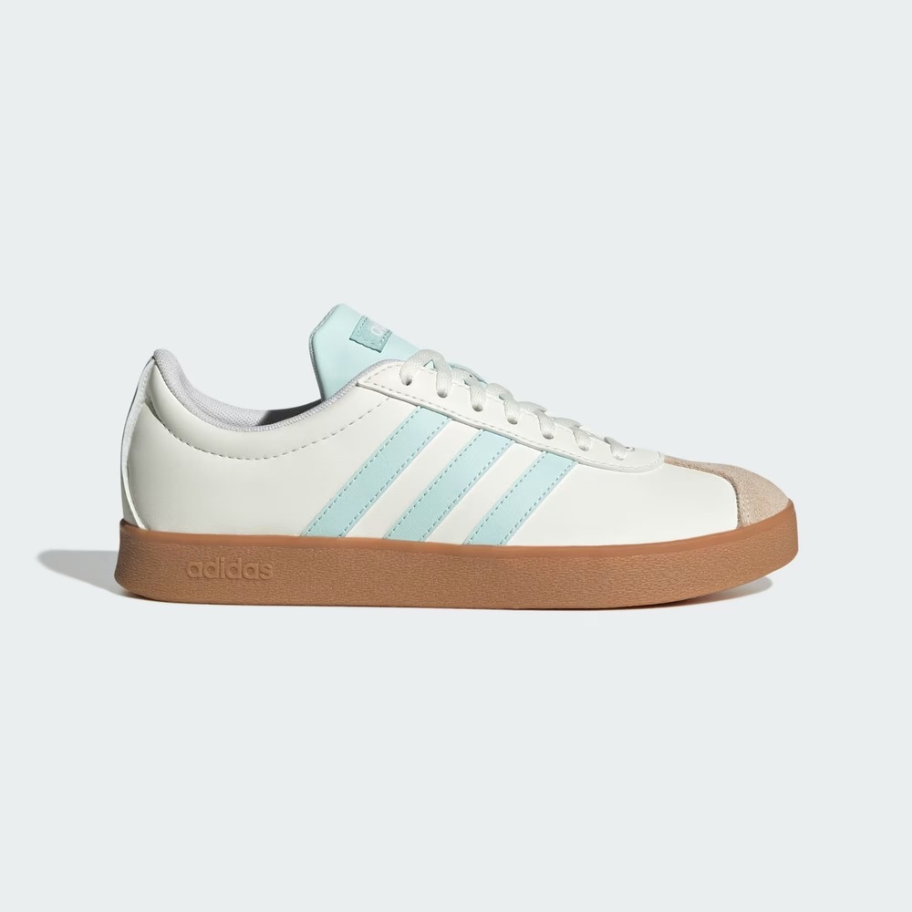 Adidas VL Court Base Women's Sneakers JI1767 Shoes White Turquoise Size 6 NEW - Picture 2 of 9